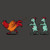 inchZombie Attack inch Funny Rooster Chicken Running from Zombies - Vinyl Sticker
