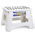 ACSTEP Acko Folding Step Stool Portable Collapsible Plastic Step Stool9 inch Foldable Step Stool for KidsNon Slip Folding Stools for Kitchen Bathroom Bedroom  White