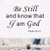 AnFigure Scripture Wall Decal Biblical Wall Decals Quotes Bible Verse Religious Christian Jesus Church Prayer Home Art Decor Vinyl Stickers Be Still and Know That I am God Psalm 4610 Black 20 inchX14 inch