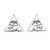 Mystical Eye of Horus in a Pyramid of .925 Sterling Silver Stud Earrings