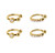 Ear cuff set 4pcs Cartilage no piercing Ear cuff helix fake piercing cuff earring cross 925 silver Conch Ear Cuff  4pcs-cz cuff