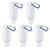 FeiFei66 5 PCS Travel Plastic Clear Keychain Refillable Bottles Portable Convenient Mini Travel bottles Leakproof Empty Squeeze Containers Flip Cap  30ml 1oz   Blue