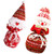 Cabilock 2Pcs Christmas Drawstring Gift Bags Snowman Santa Candy Bags Knitted Holiday Goody Treats Bags Pouches for Christmas Party Favors