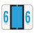 SMD67376 - Smead 67376 Blue BCCRN Bar-Style Color-Coded Numeric Label - 6