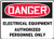 Accuform MELC126VS Sign Legend inchDanger Electrical Equipment Authorized Personnel ONLY inch 10 inch Length x 14 inch Width x 0.004 inch Thickness Adhesive Vinyl 10 inch x 14 inch Red Black on White