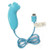 OSTENT Motion Based Wired Nunchuck Controller Compatible for Nintendo Wii Console Video Game Color Blue