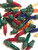 25 2.5 Volt Replacement Mini Light Bulbs - Multicolor Mini Christmas Lights - Green Base