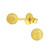 AUBE JEWELRY Hypoallergenic 925 Sterling Silver 4mm Diamond Dust Ball Stud Earrings for Women  gold-plated-silver