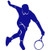 Tennis Player Serve Decal Sticker  blue mirrored  Decal Sticker Vinyl Car Home Truck Window Laptop