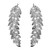 Earrings Stud Crystal Pearl Earring Set Women Luxury Leaves Full Cubic Zirconia Inlaid Ear Climbers Crawler Earrings for Girls Women Men  Silver