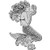 Stampendous Cling Rubber Stamp, Mermaid Image