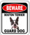 Beware Boston Terrier Guard Dog Aluminum Composite Outdoor Sign 8.5 inch x10 inch