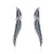 IminiJewelry Feather 925 Sterling Silver Ear Cuff Wrap Earrings for Women Girls Pierced Ears Crawler Climber Hypoallergenic