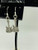 Silvertone Guitar Charm Dangle Earrings with Sterling Silver Hooks