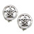 Sterling Silver Pentacle Pentagram Star Stud Earrings