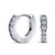 Tiny Cubic Zirconia Round Solitaire Channel Set CZ Huggie Hoop Kpop Earrings For Men For Women 925 Sterling Silver