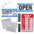 DGQ Business Hour Open Closed Sign  and  Push Pull Door Signs  Bundle of Office Hours Sign Will Return Clock with Suction Cups for Door Window Businesses Stores Restaurants Bars Salon Shops