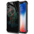 iPhone XR CaseLine Vector Astronaut Love iPhone XR Cases for Girls Boys9H Tempered Glass Graphic Design Shockproof Anti-Scratch Tempered Glass Case for Apple iPhone XR