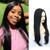 Long Straight Black Wigs for Women Synthetic Black Wig Middle Part Hairline Natural Looking Daily Party Wear Full Wig 26 Inches Heat Resistant Fiber Hair