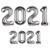 Tim and Lin 40 inch and 16inch Silver 2021 Number Jumbo Foil Mylar Helium Balloons - Party Decoration Supplies Balloons - Great for Wedding Birthday Graduation or Any Anniversary Parties Events
