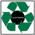 Recycle Graphic  Electronics Safety Label Decal 6x6 inch Vinyl for Recycling Trash Conserve by ComplianceSigns