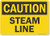 SmartSign  inchCaution Steam Line inch Aluminum Sign 10 inch x 14 inch
