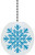 Pretty Snowflake Solid Ceramic Fan Pull