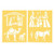 Darice 30018437 8.5X11 Stencil 2Pk Nativity Scene
