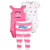 Carters 3-Piece Girls Little Character Set  Pink White Whale Newborn