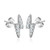 Lightning Bolt Tiny Stud Earrings for Women in Sterling Silver 14K Gold Plating