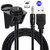 Alait USB Mount Cable 2M 6 Feet USB and 3.5mm Aux Extention Mount, Flush, Dash, Panel Mount Cable for Car, Boat, Motorcycle