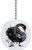 Black Swan Watercolor Solid Ceramic Fan Pull