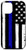 iPhone 12 12 Pro American Flag Thin Blue Line USA Flags Police Support Phone Case