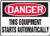 Accuform MEQM176VS Adhesive Vinyl Safety Sign Legend inchDanger This Equipment Starts Automatically inch 10 inch Length x 14 inch Width x 0.004 inch Thickness Red Black on White