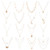 Gold Necklace for Women Dainty Long Necklace Pendant Layered Choker Necklace for W omen Handmade Chain Necklace 16Pcs