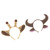 Amosfun 2pcs Animal Headband Set Giraffe Ears Headband Cow Ears and Horns Headband Animal Cosplay Costume Accessories for Halloween Christmas Theme Party