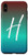 iPhone XS Max Letter H Blue to Red Gradient Phone Case Cute Teal Initial H Case