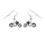 Pittsburgh Motorcycle Logo Earrings  PIERCED