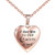 YOUFENG Love Heart Locket Necklace That Holds Pictures Engraved I Love You to The Moon and Back Photo Lockets Rose Gold Plated  Rose Gold Locket