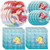 Unique The Little Mermaid Dinnerware Party Bundle   Luncheon Napkins Dinner  and  Dessert Plates   Kids Birthday Underwater Themed Event Halloween Officially Licensed by Unique