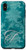 iPhone XS Max Teal floral Initial letter T monogram teal ornamental Case