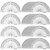 Coopay 48 Pack Plastic Protractors Clear Protractor Student Math Protractor Set 180 Degrees for Angle Measurement 4 Inches