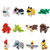 EsOfficce 12 Set Mini Building Blocks Animals Figures Stem Building ToysAssorted Mini Animals Building Blocks Sets for Goodie Bags Prize?Cake Topper Party Favor for Kids