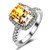 Wisslotus 2CT Princess Cut Yellow Topaz CZ Wedding Engagement Bridal Anniversary Ring for Women  6