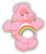 cartoon Care Bears Cheer Pink Car Bumper Sticker Decal - Longer Side 14