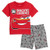 Disney Cars Lightning McQueen Toddler Boys T-Shirt  and  Shorts Set Red Gray 4T