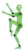Jack Richeson Human Figure Positioning Template 6-3 4 in Green
