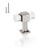 Mengico 5 Pack Polished Chrome Cabinet Knobs Kitchen Cabinet Pulls Lucite Drawer Pull Crystal Cabinet Handle