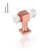 Mengico 5 Pack Rose Gold Cabinet Knobs Kitchen Cabinet Pulls Lucite Drawer Pull Crystal Cabinet Handle