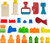 CoolSand Building Sand Molds and Tools Kit - Works with all other Play Sand Brands - 27 Pieces Includes: Castle, Bricks and walls Molds, and Tools - Sand Not Included